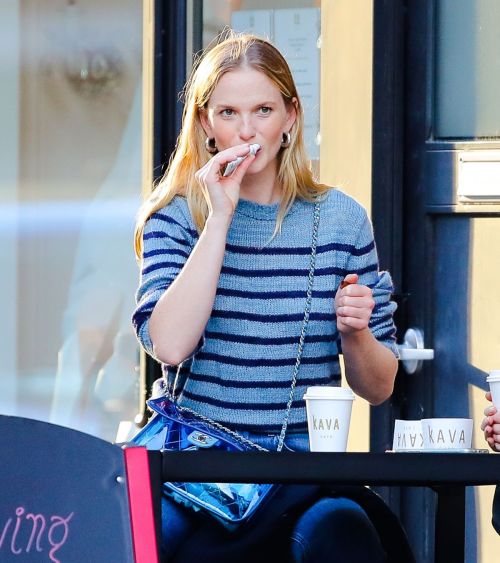 Anne Vyalitsyna Out for Coffee at The Kava in New York 2020/10/23 3