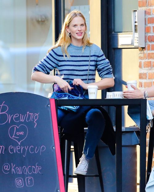 Anne Vyalitsyna Out for Coffee at The Kava in New York 2020/10/23