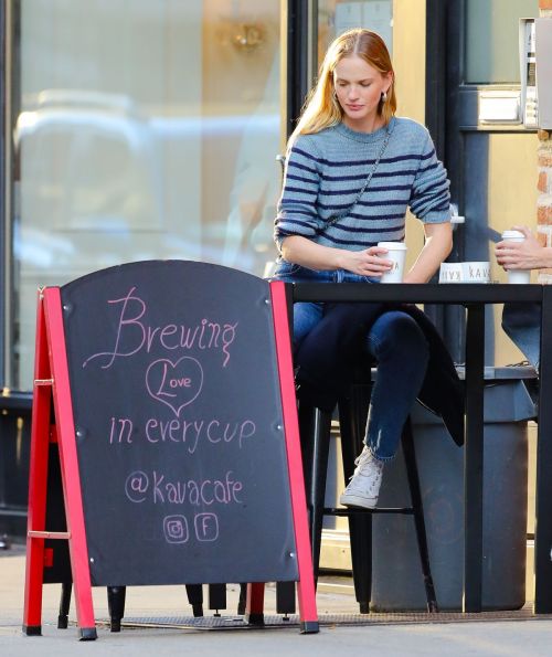 Anne Vyalitsyna Out for Coffee at The Kava in New York 2020/10/23 11