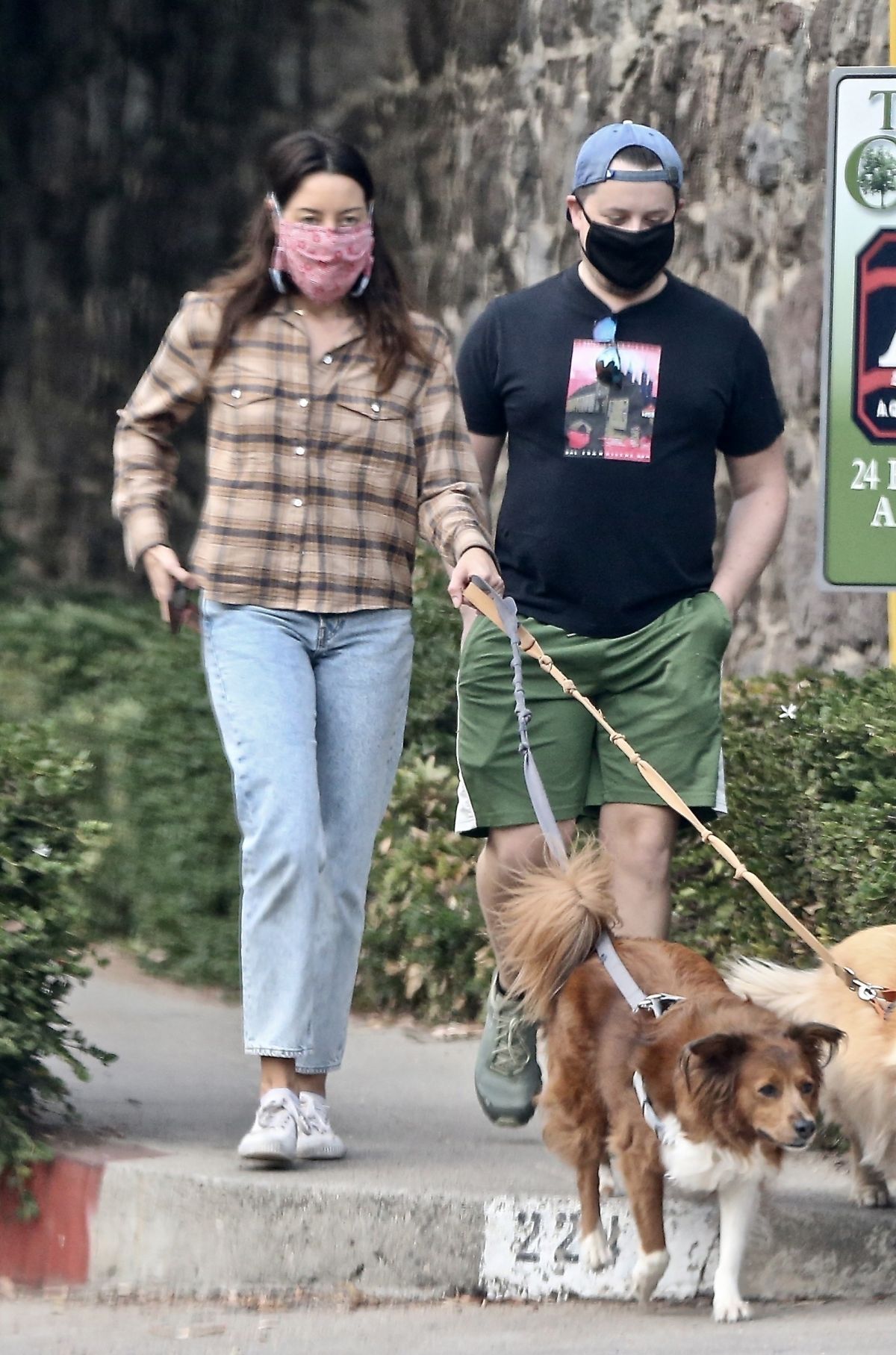 Aubrey Plaza and Jeff Baena Out with Their Dogs in Los Feliz 2020/10/24