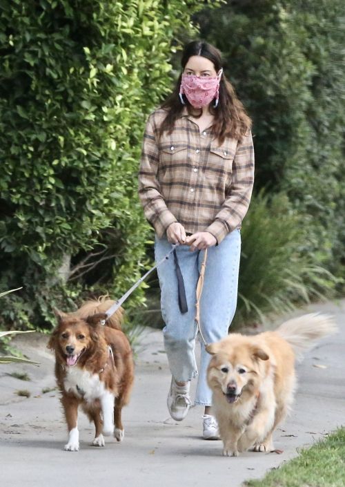 Aubrey Plaza and Jeff Baena Out with Their Dogs in Los Feliz 2020/10/24 10