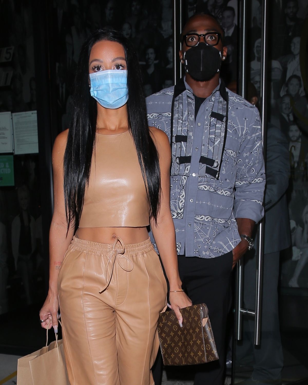 Draya Michele and Tyrod Taylor Out for Dinner in West Hollywood 2020/10/24 12