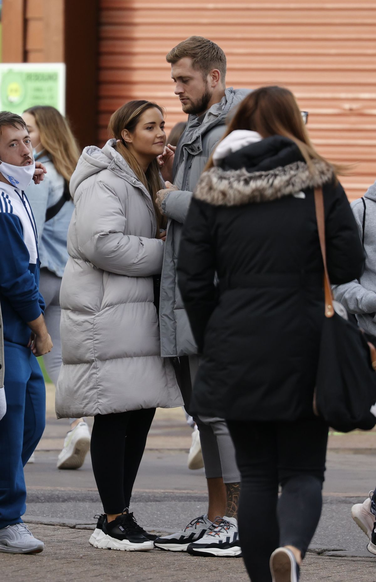 Jacqueline Jossa and Dan Osborne at Thorpe Park Resort in Surrey 2020/10/26