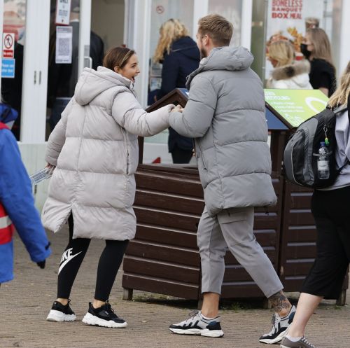 Jacqueline Jossa and Dan Osborne at Thorpe Park Resort in Surrey 2020/10/26 1
