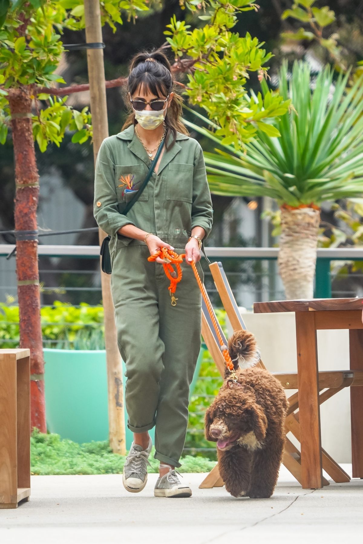 Jordana Brewster Out with Her Dog in Malibu 2020/10/25