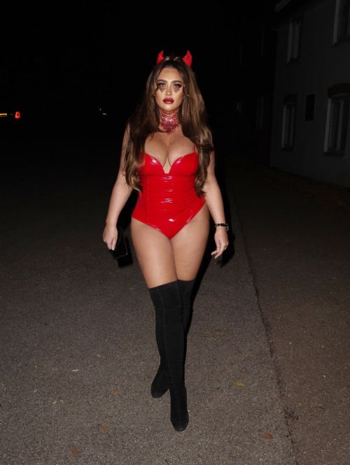 Lauren Goodger in a Halloween Costume Night Out in Essex 2020/10/25