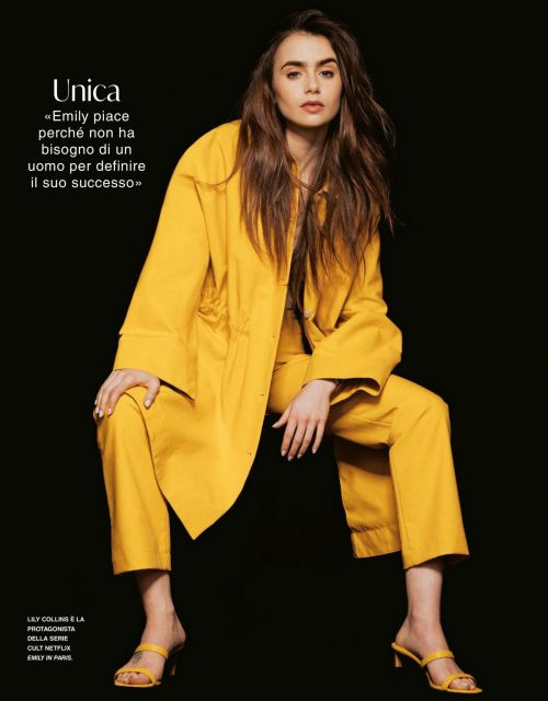 Lily Collins Photoshoot for Grazia Magazine Italy October 2020 Issue