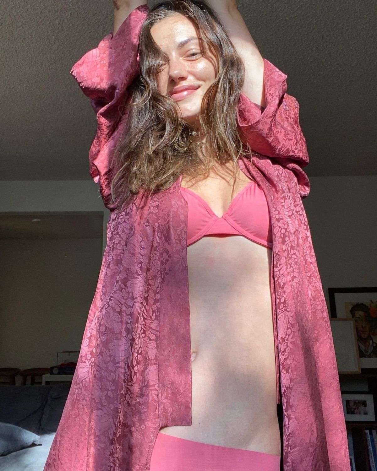 Phoebe Tonkin in Pink Bikini Photoshoot, October 2020