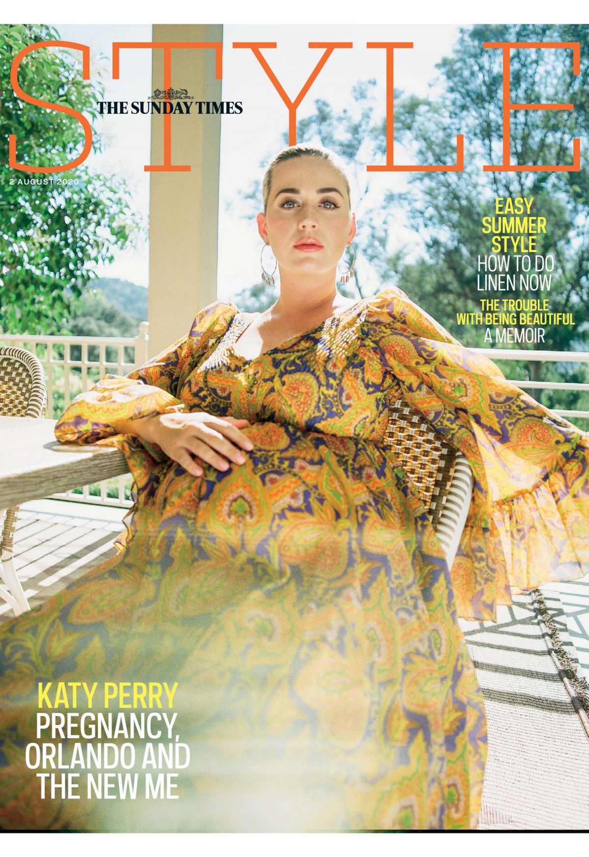 Pregnant Katy Perry in The Sunday Times Style Magazine, August 2020 Issue