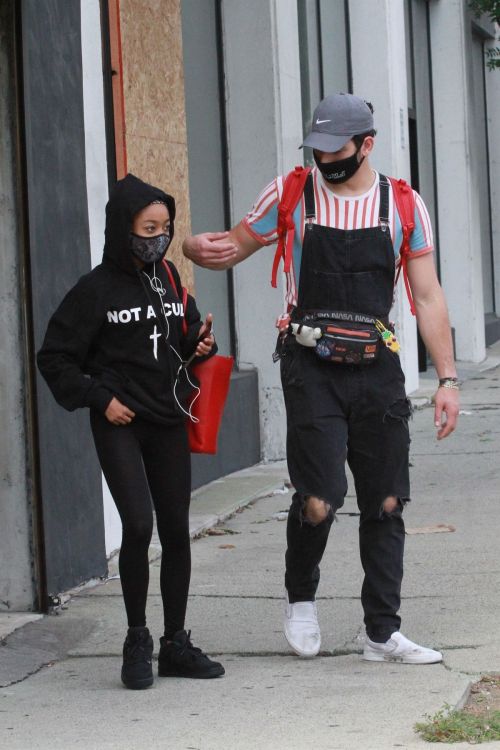 Skai Jackson and Alan Bersten Leaves Dance Rehearsal in Los Angeles 202/10/24 2