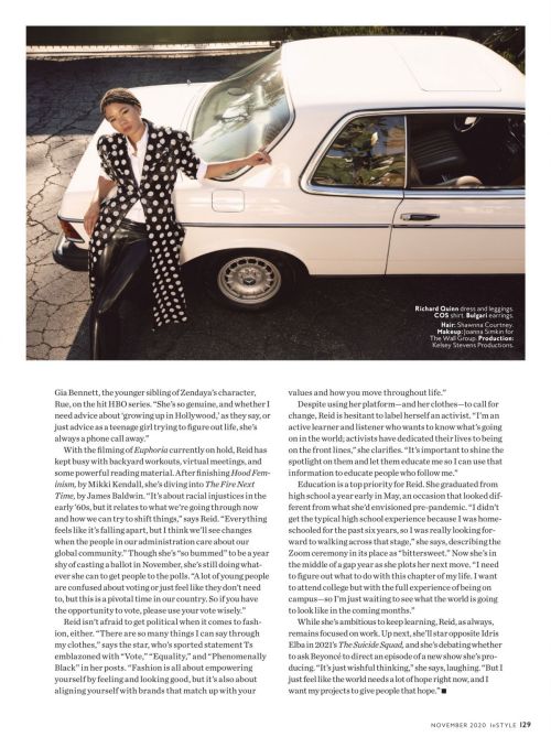 Storm Reid in InStyle Magazine, November 2020 Issue 2