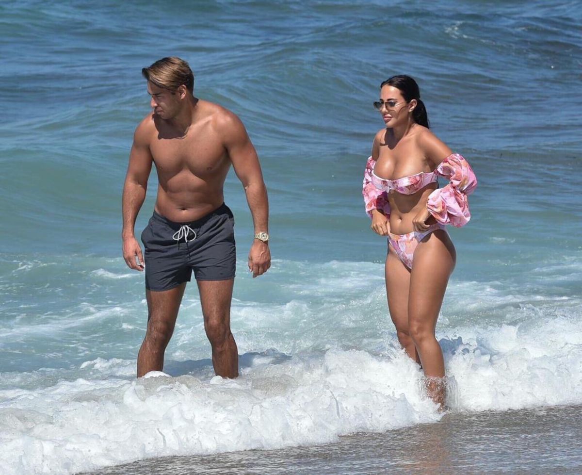 Yazmin Oukhellou in Bikini and James Lock at a Beach in Cyprus 2020/10/24 6