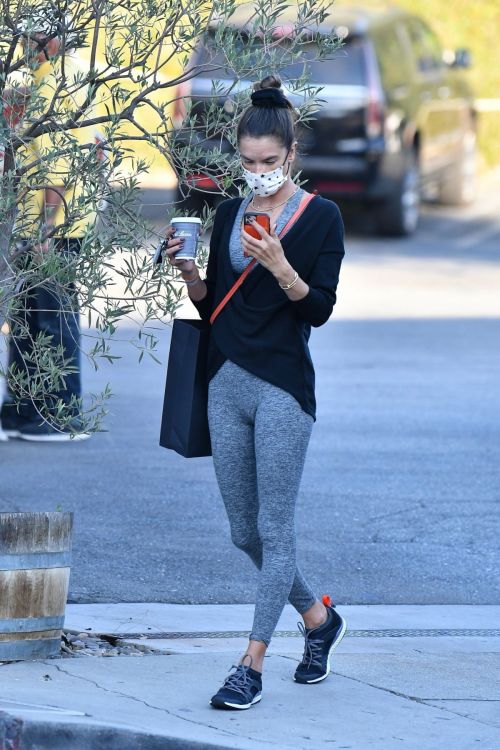 Alessandra Ambrosio in Tights Out for Ice Cream 2020/10/28 9
