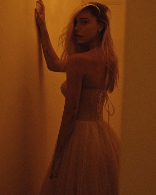 Alexis Ren at a Hot Photoshoot in Beautiful Gown Dress 2020/11/27