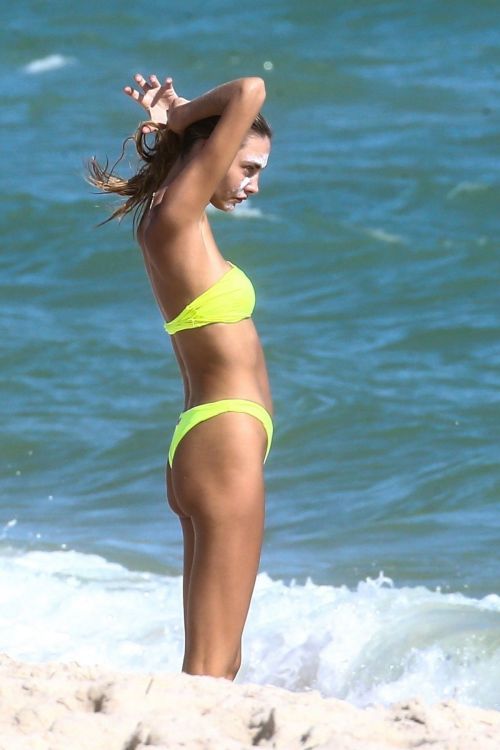 Alina Baikova in Neon Bikini at a Beach 2020/11/26 2