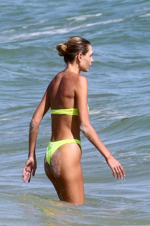Alina Baikova in Neon Bikini at a Beach 2020/11/26 4