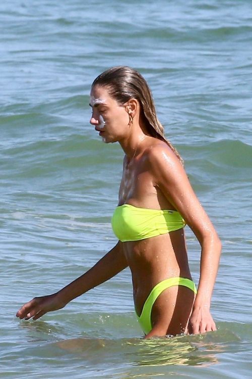 Alina Baikova in Neon Bikini at a Beach 2020/11/26