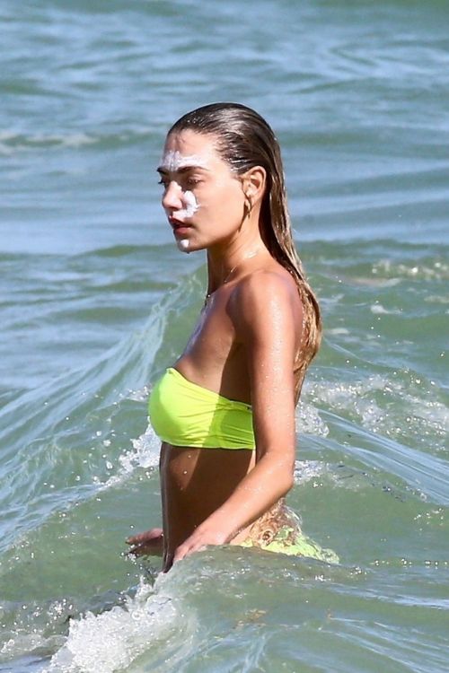 Alina Baikova in Neon Bikini at a Beach 2020/11/26 8