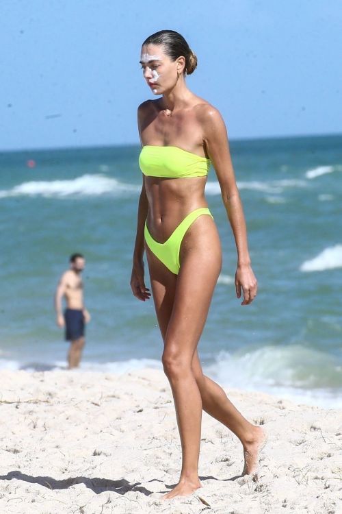 Alina Baikova in Neon Bikini at a Beach 2020/11/26 10