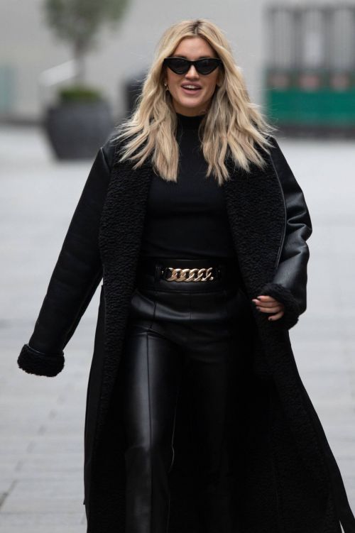Ashley Roberts seen in Black Outfit Leaves Global Studios in London 11/25/2020 6