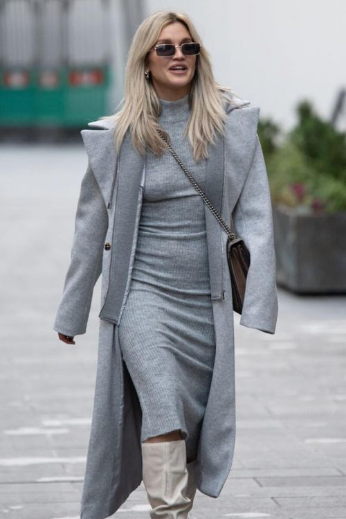 Ashley Roberts seen in Grey Outfit Leaves Heart FM Studios in London 11/26/2020 5
