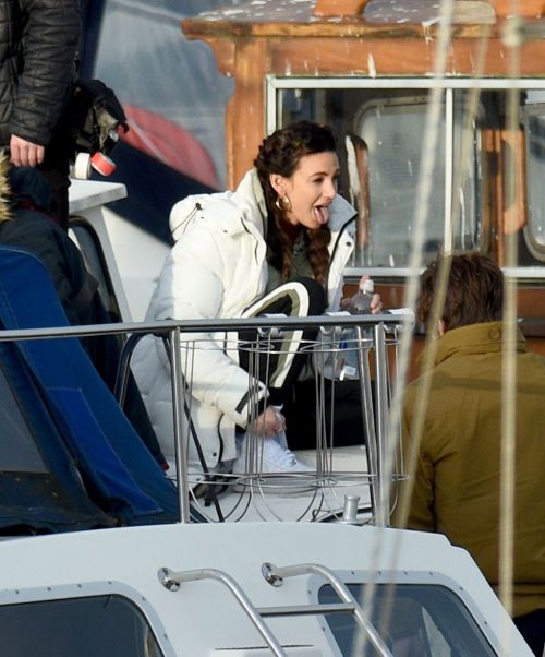 Michelle Keegan on the Set of Brassic TV Series in Wales 2020/11/23