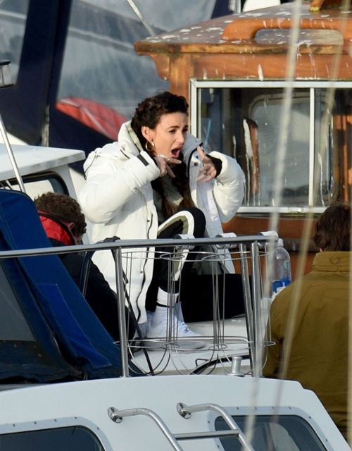 Michelle Keegan on the Set of Brassic TV Series in Wales 2020/11/23 2