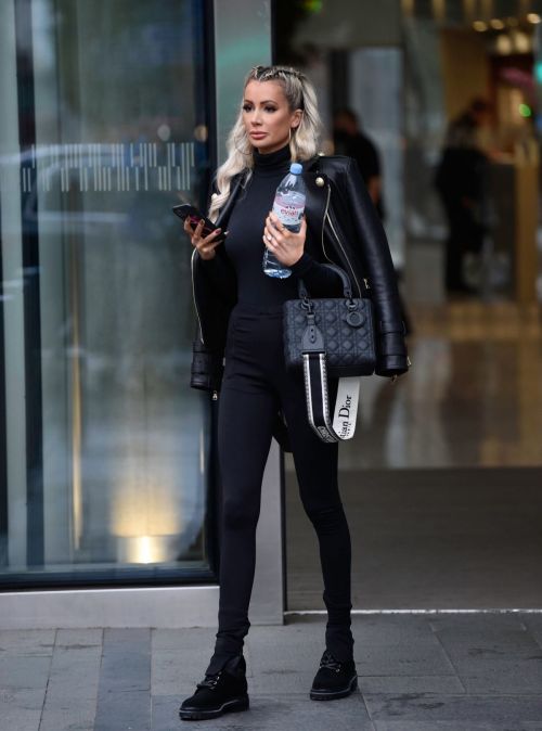 Olivia Attwood in Black Outfit Out in Manchester 2020/10/21