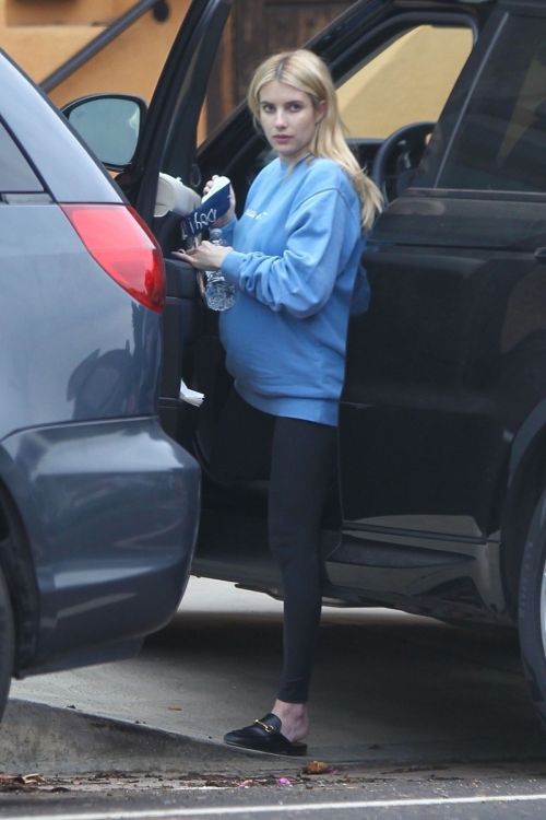 Pregnant Emma Roberts Arrives at Her Home in Los Feliz 2020/10/22