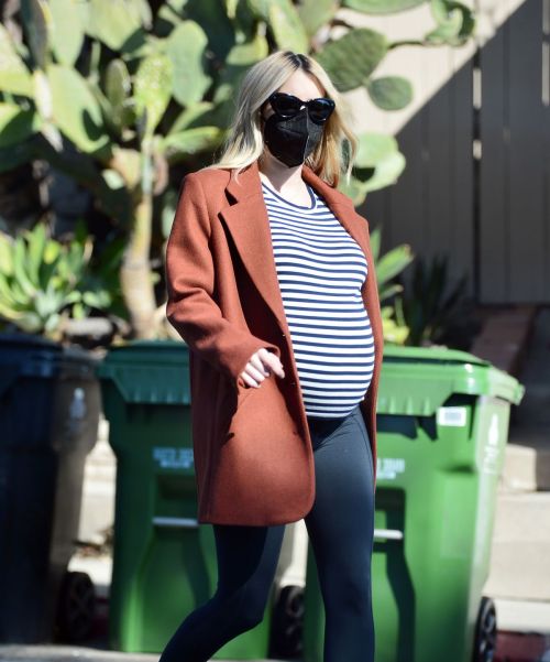 Pregnant Emma Roberts Out on Thanksgiving Day in Los Angeles 11/25/2020