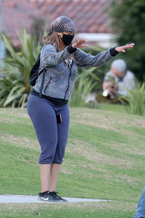 Tyra Banks Out at a Park in Los Angeles 11/24/2020 11
