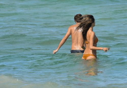 Alessandra Ambrosio in Bikini and Nicolo Oddi at Brava Beach in Florianopolis 12/03/2020 8