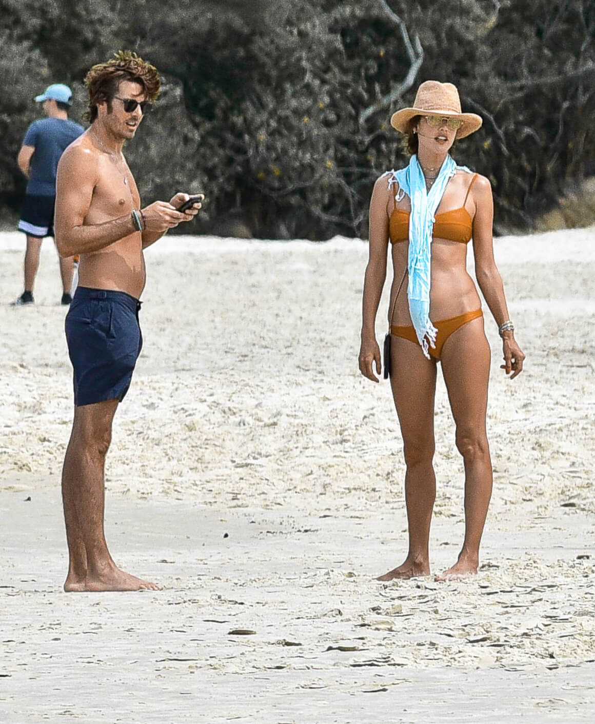 Alessandra Ambrosio in Bikini and Nicolo Oddi at Brava Beach in Florianopolis 12/03/2020 3