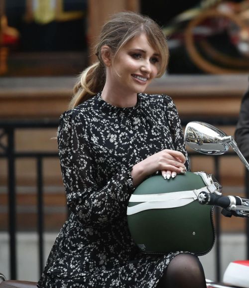 Amy Hart on the Set of Commercial for Velo Scooters in London 11/30/2020 5