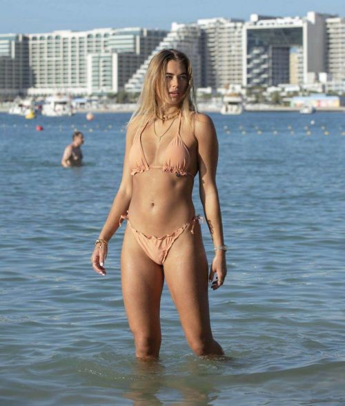 Arabella Chi in Skin Color Bikini at a Beach in Dubai 12/04/2020 5