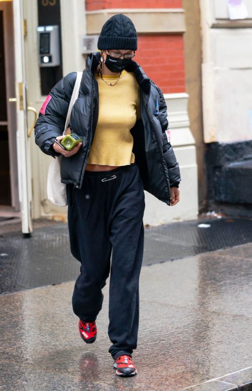 Bella Hadid in Yellow Top Out and About in New York 12/05/2020 1