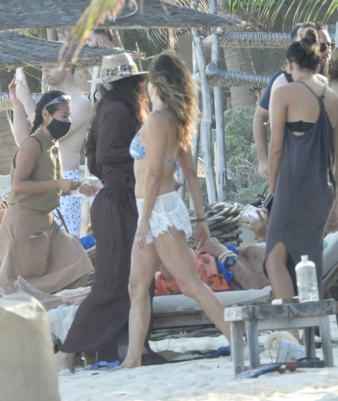 Brooke Burke in Bikini with her Boyfriend at a Beach in Tulum 11/28/2020