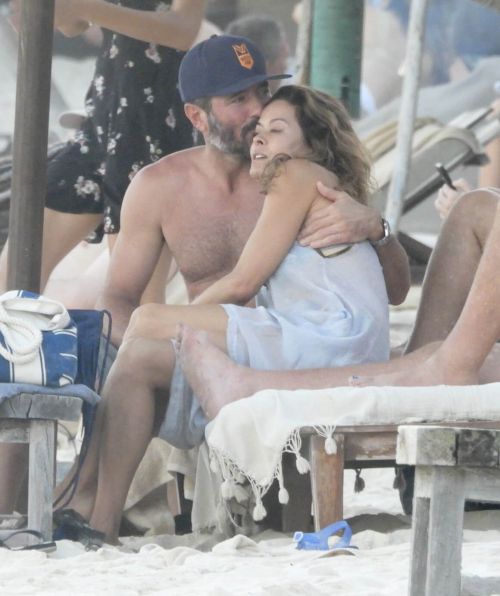 Brooke Burke in Bikini with her Boyfriend at a Beach in Tulum 11/28/2020 2