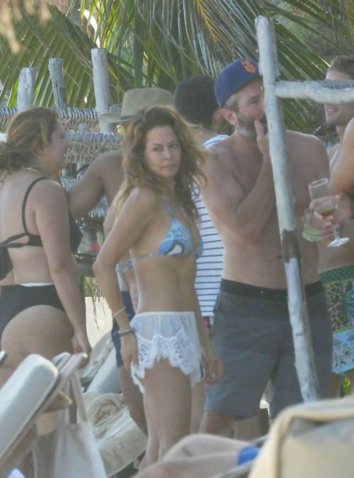 Brooke Burke in Bikini with her Boyfriend at a Beach in Tulum 11/28/2020 3