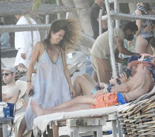 Brooke Burke in Bikini with her Boyfriend at a Beach in Tulum 11/28/2020 6