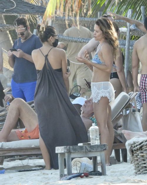 Brooke Burke in Bikini with her Boyfriend at a Beach in Tulum 11/28/2020 7
