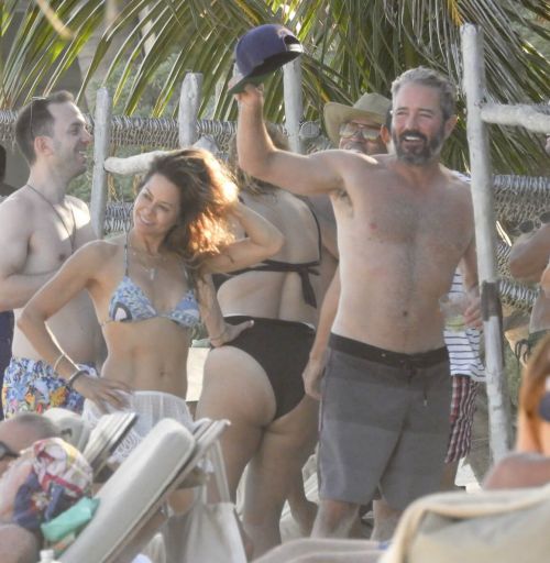 Brooke Burke in Bikini with her Boyfriend at a Beach in Tulum 11/28/2020 8