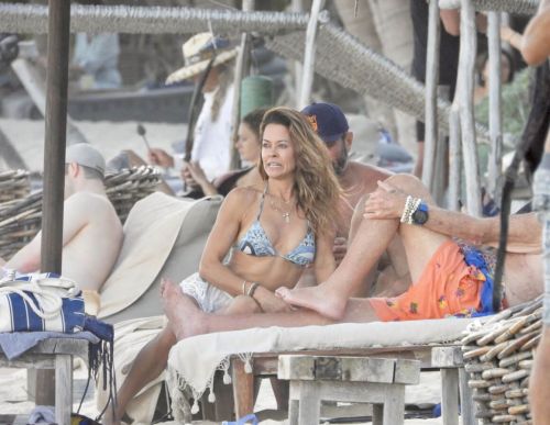 Brooke Burke in Bikini with her Boyfriend at a Beach in Tulum 11/28/2020 9