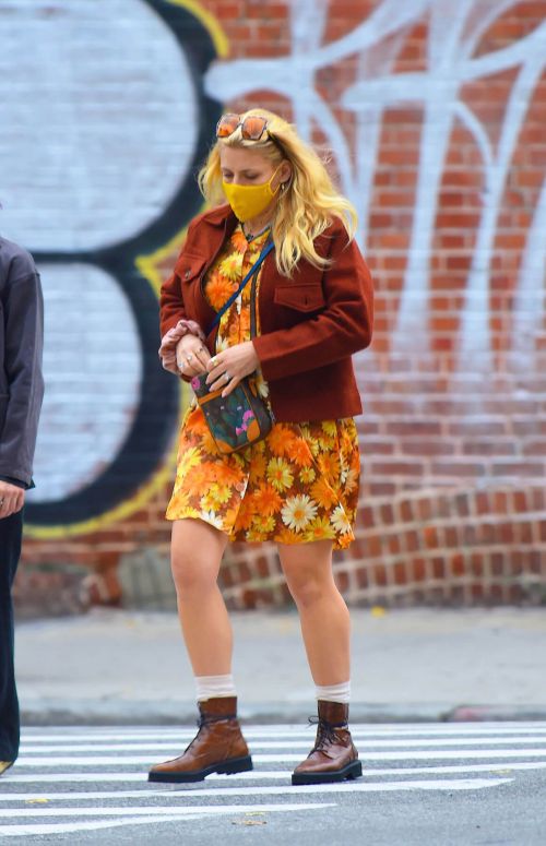 Busy Philipps in Floral Jumpsuit Out in New York 12/02/2020