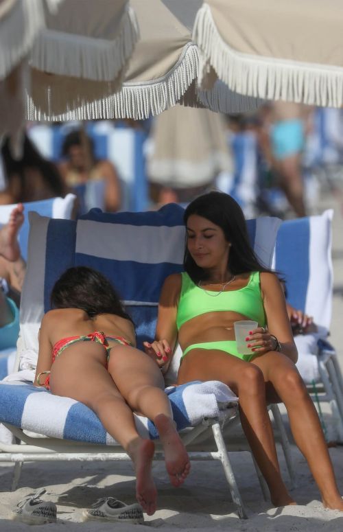Chantel Jeffries in Printed Bikini at a Beach in Miami 12/05/2020 8