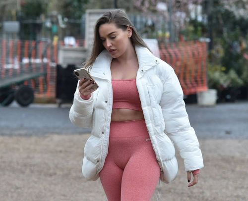 Chloe Ross in Pink Tights Out Shopping at Chigwell Garden Centre 11/25/2020 7