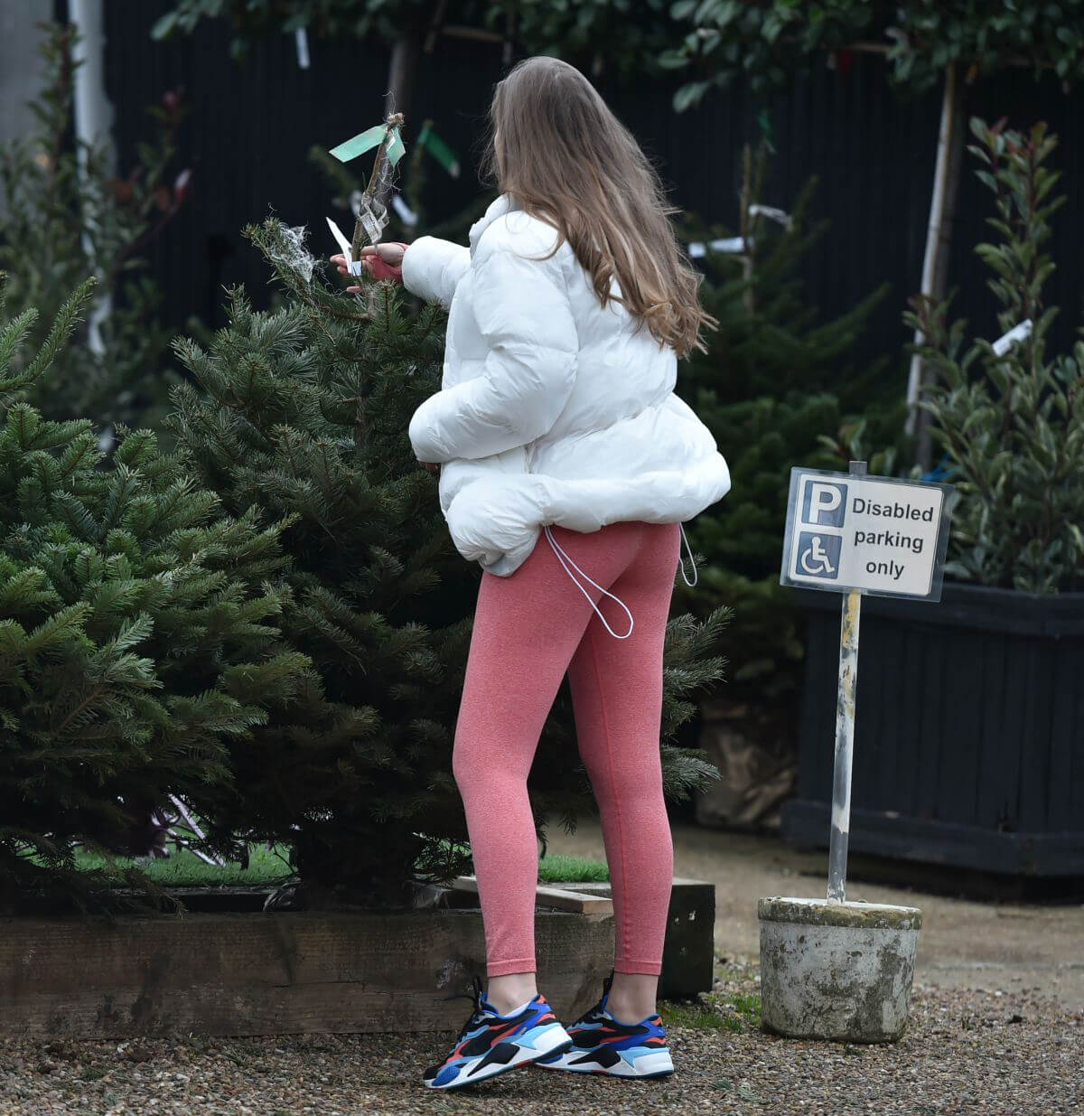 Chloe Ross in Pink Tights Out Shopping at Chigwell Garden Centre 11/25/2020