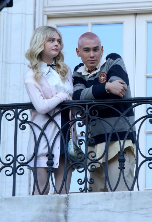 Emily Alyn Lind and Jordan Alexander on the Set of Gossip Girl in New York 11/24/2020 8