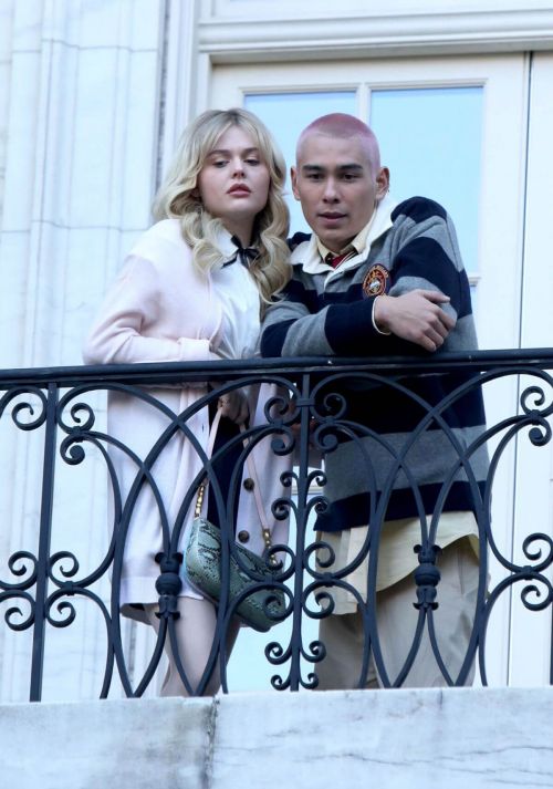Emily Alyn Lind and Jordan Alexander on the Set of Gossip Girl in New York 11/24/2020 11