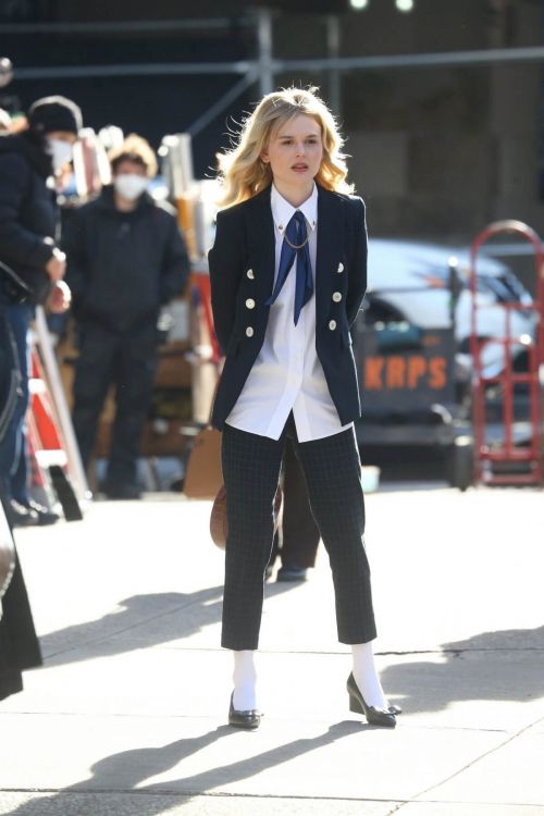 Emily Alyn Lind on the Set of Gossip Girl in New York 11/24/2020 1
